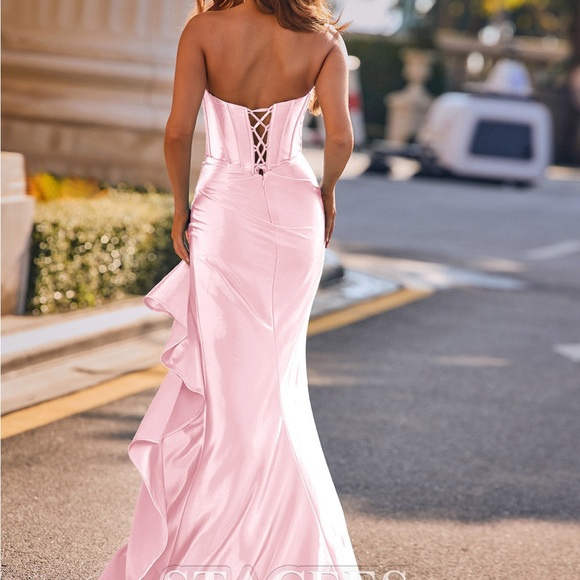 stacees Dresses & Skirts - Elegant Pink Strapless prom dress